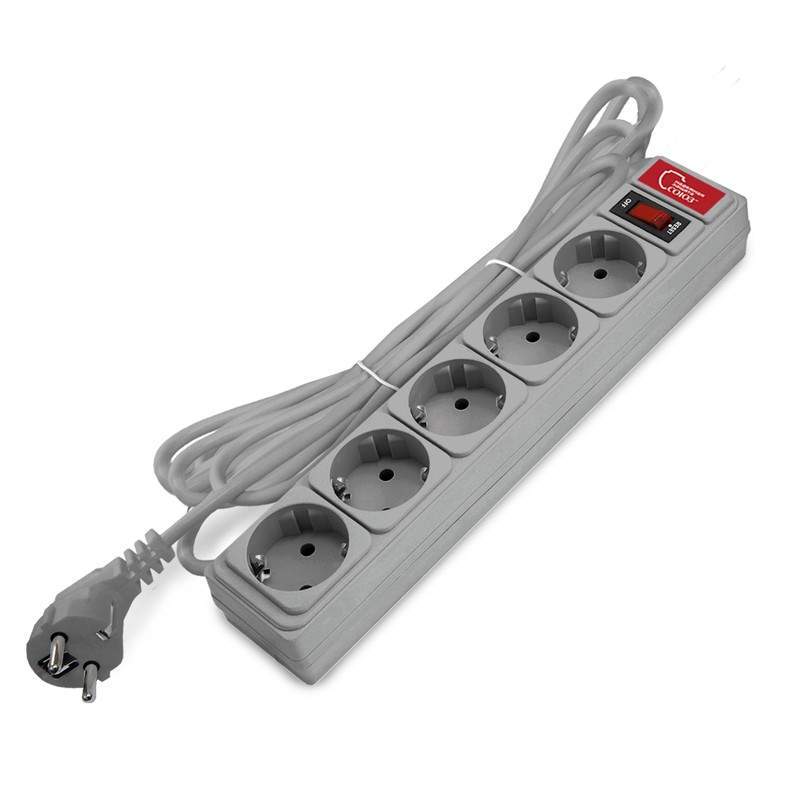 Удлинитель с сеть. фильтром 5х1,8м. с/з 