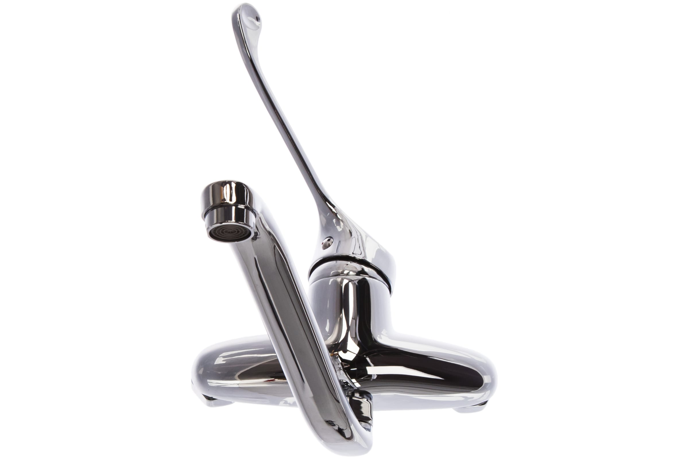 Смеситель для умывальника (40мм) однорычаж/локтевой настенный (Картинка 2)