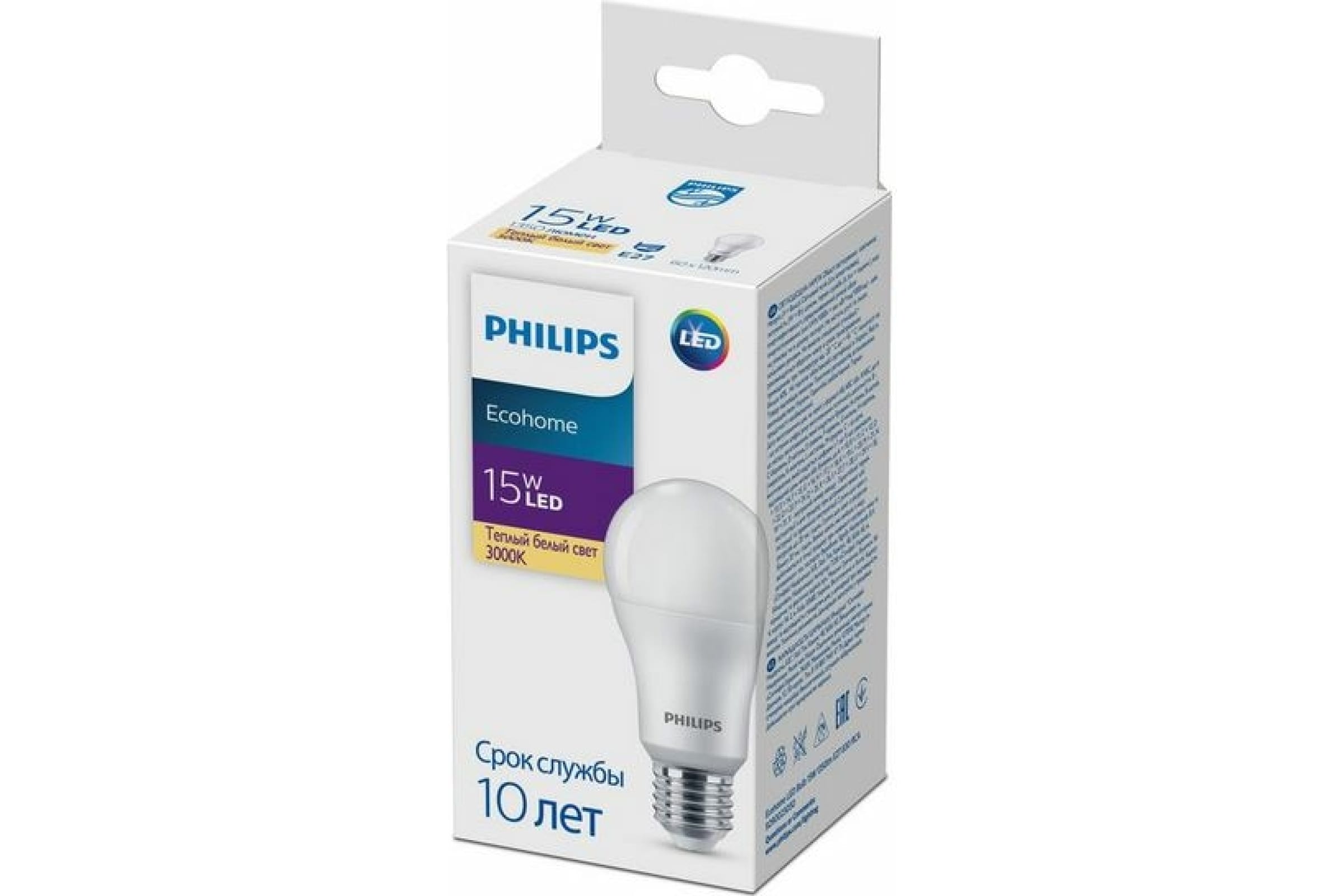 Лампа светодиодная Ecohome LED Bulb 15Вт 1350лм E27 830 RCA (Картинка 2)