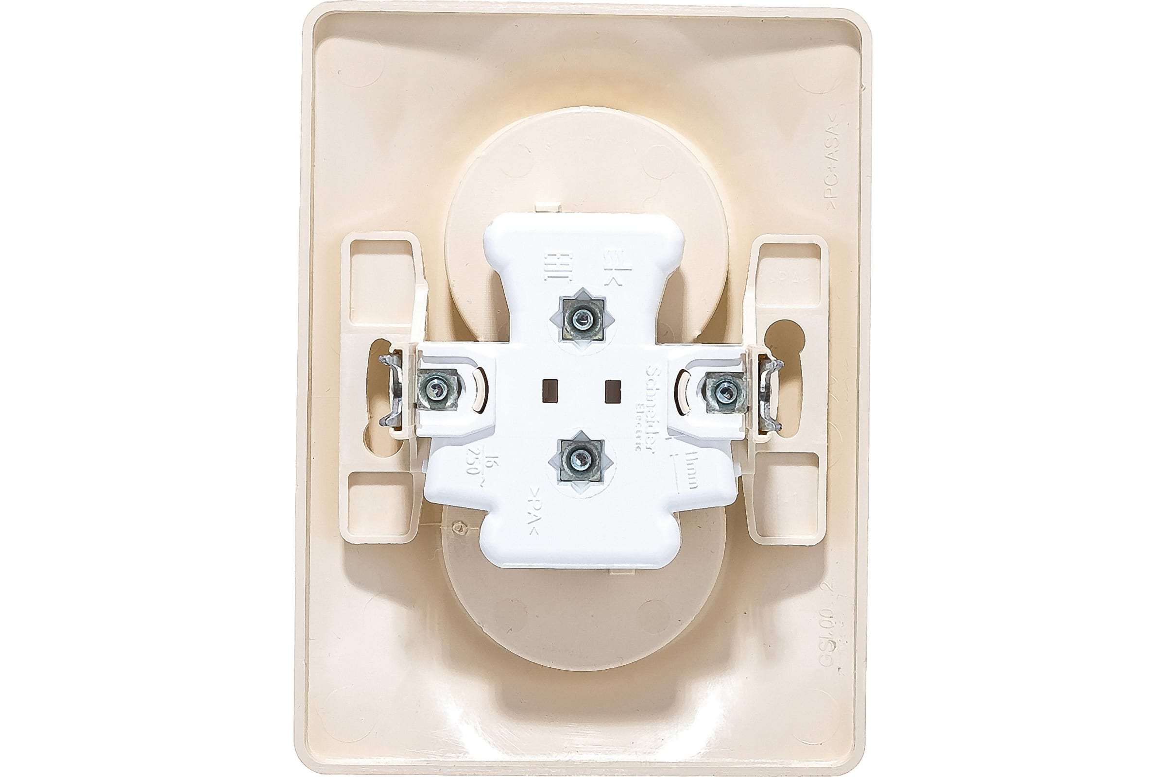 Розетка CП 2-м GLOSSA в сборе без з/к 16А беж. (GSL000220) SchE (Картинка 2)